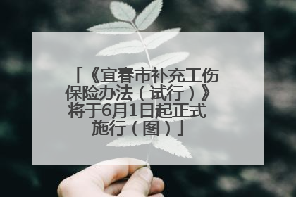 《宜春市补充工伤保险办法（试行）》将于6月1日起正式施行（图）