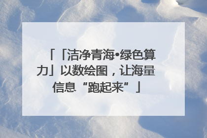 「洁净青海•绿色算力」以数绘图，让海量信息“跑起来”