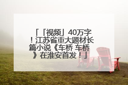「视频」40万字！江苏省重大题材长篇小说《车桥 车桥》在淮安首发！