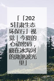 「2025甘肃生态环保行」视觉｜今夏的心动密码，藏在冰沟河的潋滟波光里