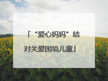 “爱心妈妈”结对关爱困境儿童
