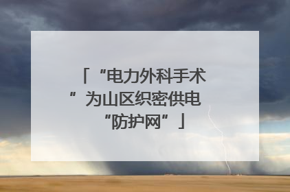“电力外科手术”为山区织密供电“防护网”