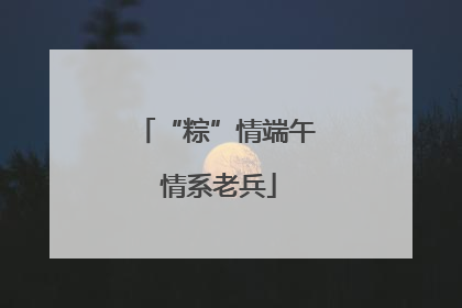 “粽”情端午 情系老兵