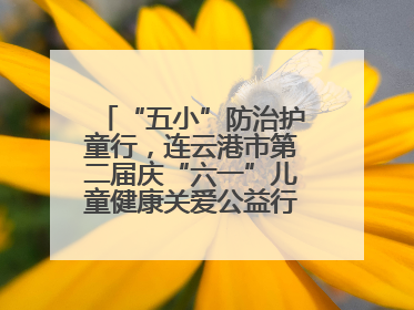 “五小”防治护童行，连云港市第二届庆“六一”儿童健康关爱公益行再启航