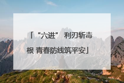 “六进” 利刃斩毒根 青春防线筑平安