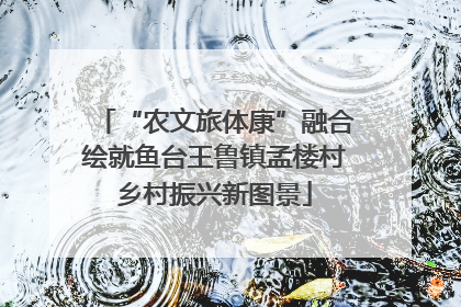 “农文旅体康”融合绘就鱼台王鲁镇孟楼村乡村振兴新图景