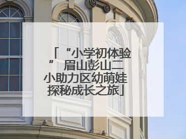 “小学初体验” 眉山彭山二小助力区幼萌娃探秘成长之旅