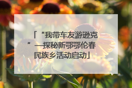 “我带车友游逊克”—探秘新鄂鄂伦春民族乡活动启动