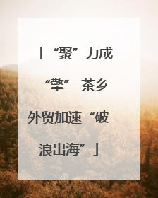 “聚”力成“擎” 茶乡外贸加速“破浪出海”
