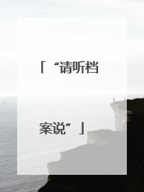 “请听档案说”