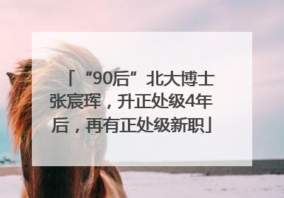 “90后”北大博士张宸珲，升正处级4年后，再有正处级新职