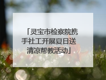 灵宝市检察院携手社工开展夏日送清凉帮教活动