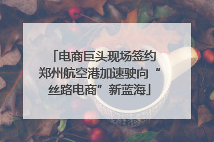 电商巨头现场签约 郑州航空港加速驶向“丝路电商”新蓝海