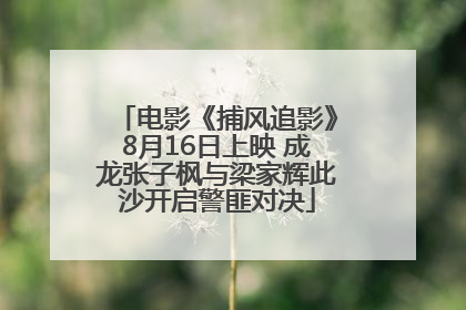 电影《捕风追影》8月16日上映 成龙张子枫与梁家辉此沙开启警匪对决