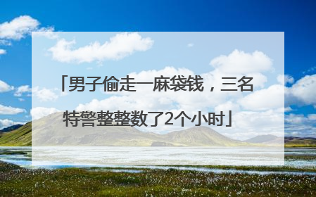 男子偷走一麻袋钱，三名特警整整数了2个小时