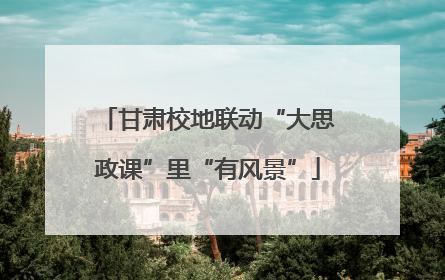 甘肃校地联动“大思政课”里“有风景”