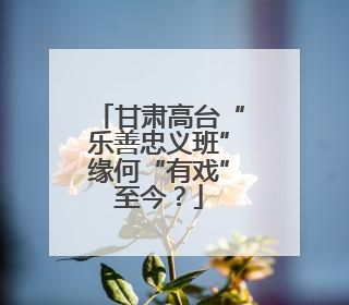 甘肃高台“乐善忠义班”缘何“有戏”至今？