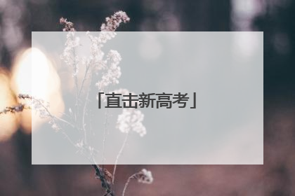 直击新高考