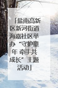 盐南高新区新河街道海嘉社区举办“守护童年 牵手共成长”主题活动