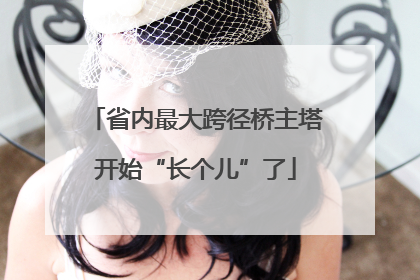省内最大跨径桥主塔开始“长个儿”了