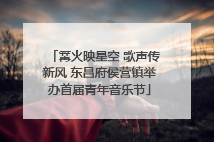 篝火映星空 歌声传新风 东昌府侯营镇举办首届青年音乐节