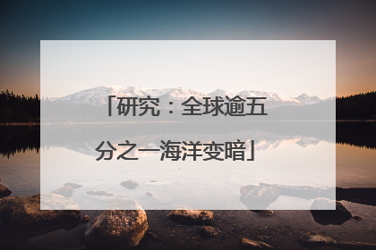 研究：全球逾五分之一海洋变暗