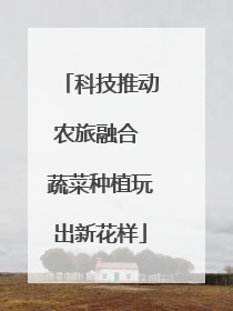 科技推动农旅融合 蔬菜种植玩出新花样