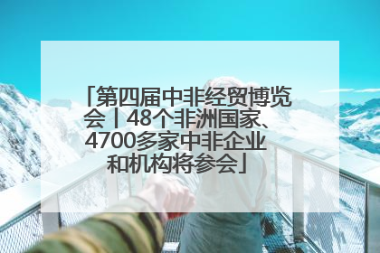 第四届中非经贸博览会丨48个非洲国家、4700多家中非企业和机构将参会