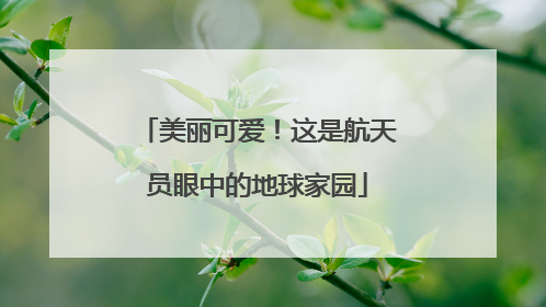 美丽可爱！这是航天员眼中的地球家园