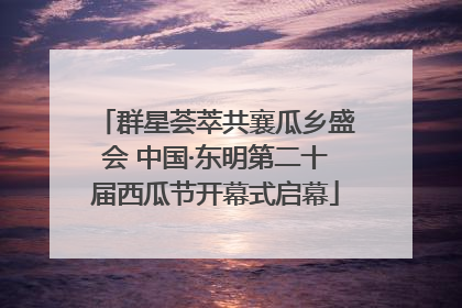 群星荟萃共襄瓜乡盛会 中国·东明第二十届西瓜节开幕式启幕