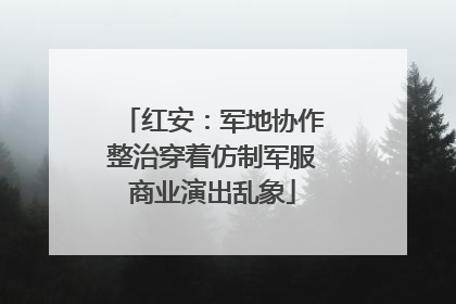 红安：军地协作整治穿着仿制军服商业演出乱象