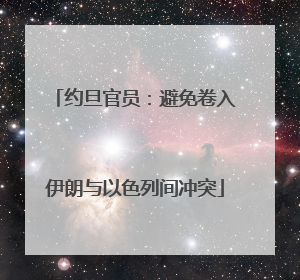 约旦官员：避免卷入伊朗与以色列间冲突