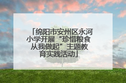 绵阳市安州区永河小学开展“珍惜粮食 从我做起”主题教育实践活动
