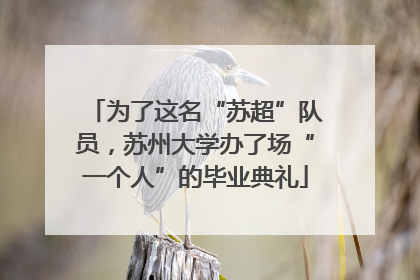 为了这名“苏超”队员，苏州大学办了场“一个人”的毕业典礼