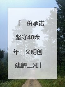 一份承诺坚守40余年｜文明创建耀三湘