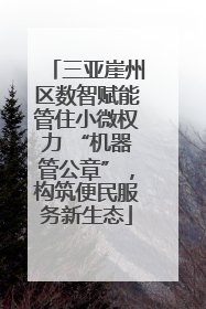 三亚崖州区数智赋能管住小微权力 “机器管公章”，构筑便民服务新生态