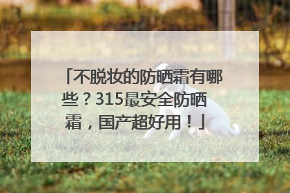 不脱妆的防晒霜有哪些？315最安全防晒霜，国产超好用！