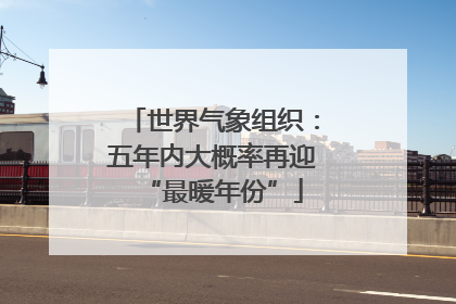 世界气象组织：五年内大概率再迎“最暖年份”