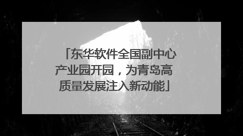 东华软件全国副中心产业园开园，为青岛高质量发展注入新动能
