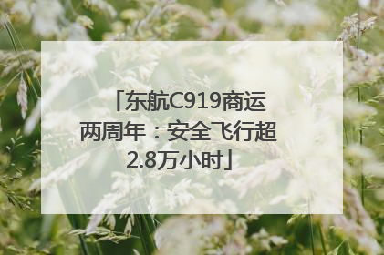 东航C919商运两周年：安全飞行超2.8万小时