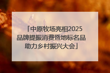 中原牧场亮相2025品牌提振消费暨地标名品助力乡村振兴大会