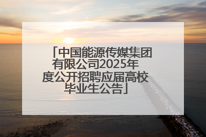中国能源传媒集团有限公司2025年度公开招聘应届高校毕业生公告