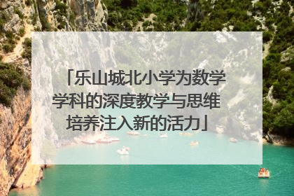 乐山城北小学为数学学科的深度教学与思维培养注入新的活力