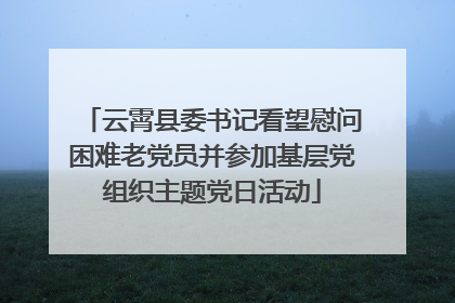 云霄县委书记看望慰问困难老党员并参加基层党组织主题党日活动
