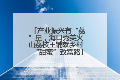 产业振兴有“荔”量，海口秀英火山荔枝王铺就乡村“甜蜜”致富路