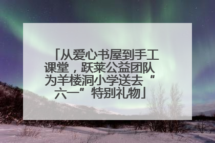 从爱心书屋到手工课堂，跃莱公益团队为羊楼洞小学送去“六一”特别礼物