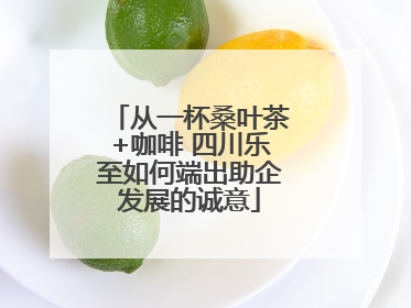 从一杯桑叶茶+咖啡 四川乐至如何端出助企发展的诚意