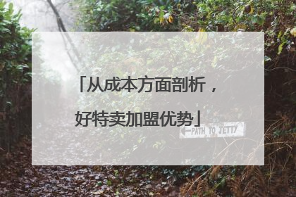 从成本方面剖析，好特卖加盟优势