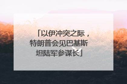 以伊冲突之际，特朗普会见巴基斯坦陆军参谋长