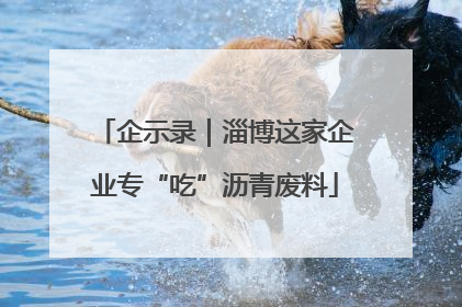 企示录｜淄博这家企业专“吃”沥青废料